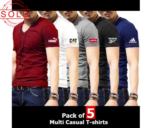 Pack of 5 Multi Casual T-shirts